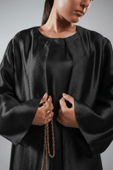 Double Black Abaya - Nure Dubai