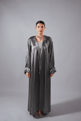 Monarch Abaya (Grey) - Nure Dubai