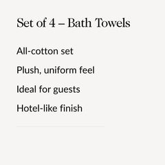 Premium Bath/Hand Towel - Set Of 4 - Nure Dubai