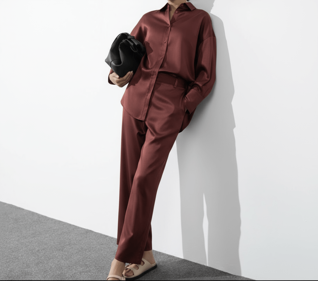 Solace Co - Ord (Burgundy) - Nure Dubai
