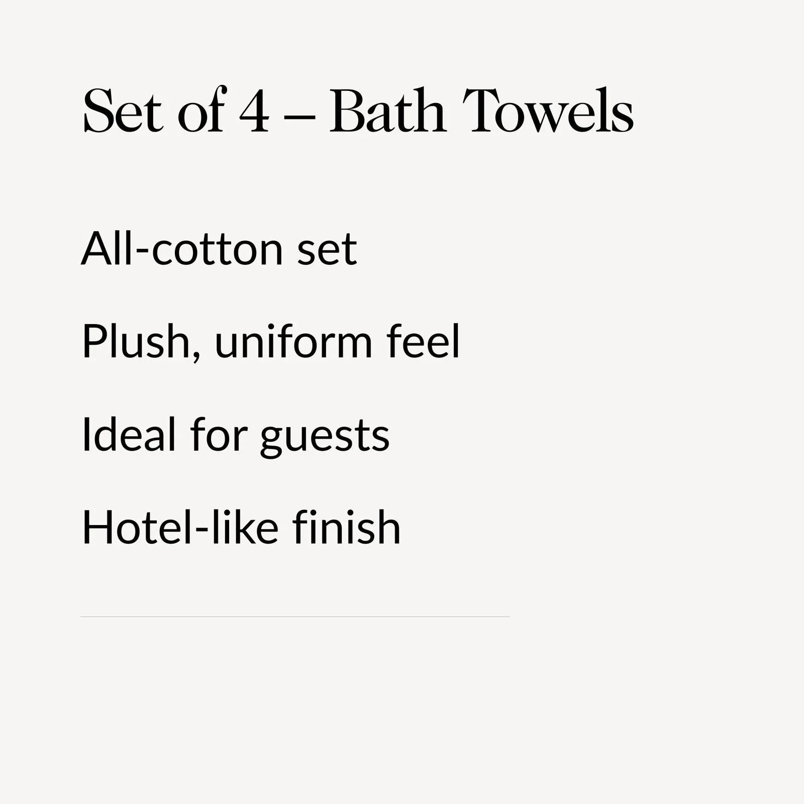 Premium Bath/Hand Towel - Set Of 4 - Nure Dubai
