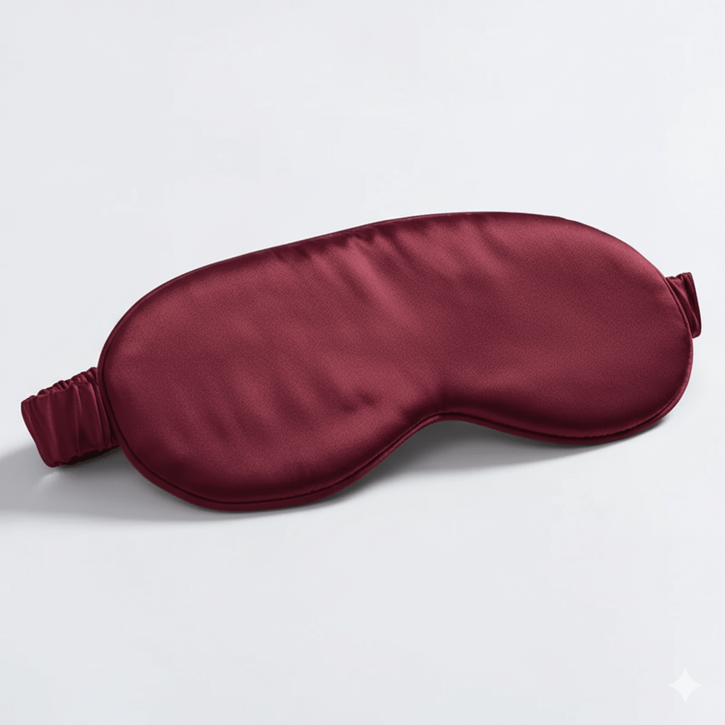 Silk Sleep Mask (Burgundy) - Nure Dubai
