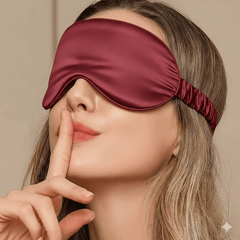 Silk Sleep Mask (Burgundy) - Nure Dubai