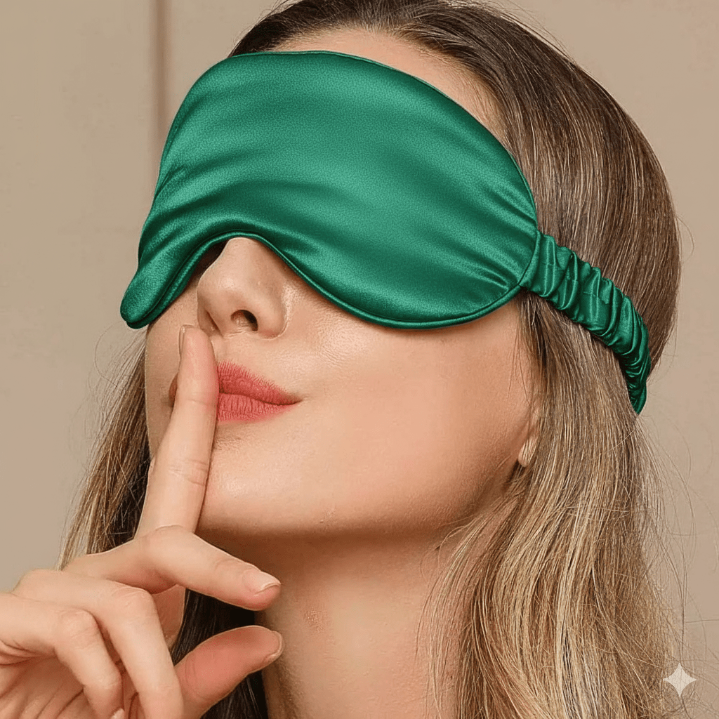 Silk Sleep Mask (Green) - Nure Dubai